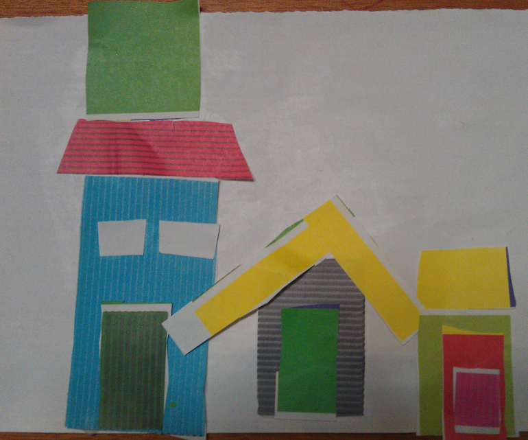 纸贴画房子