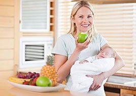 多吃果蔬和适当活动对新妈妈很重要